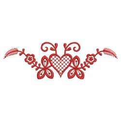 Redwork Heart Deco 08(Lg) machine embroidery designs