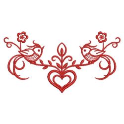 Redwork Bird Couple 01(Lg) machine embroidery designs