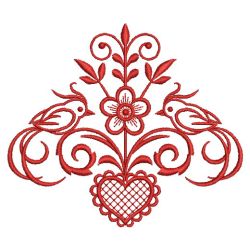 Redwork Bird Couple 03(Md) machine embroidery designs
