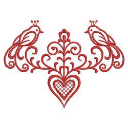 Redwork Bird Couple 04(Md) machine embroidery designs