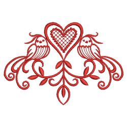 Redwork Bird Couple 05(Sm) machine embroidery designs