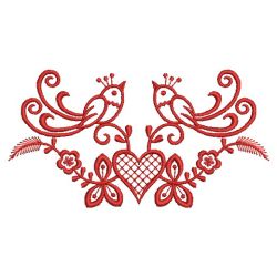 Redwork Bird Couple 08(Md) machine embroidery designs