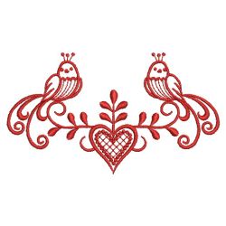 Redwork Bird Couple 10(Sm)