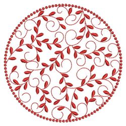 Redwork Floral Quilt 04(Sm)