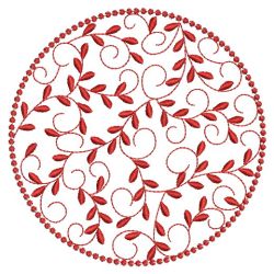 Redwork Floral Quilt 04(Lg)