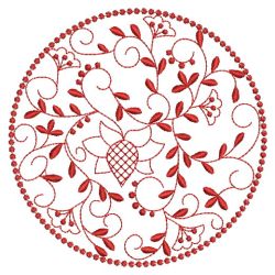 Redwork Floral Quilt 08(Lg)