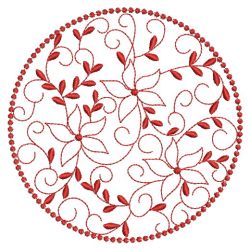Redwork Floral Quilt 09(Md) machine embroidery designs