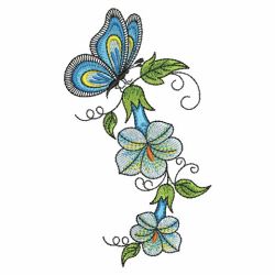 Butterfly On Flowers 07(Md) machine embroidery designs