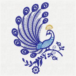 Artistic Peacocks 02(Md) machine embroidery designs
