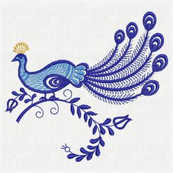 Artistic Peacocks 04(Md) machine embroidery designs