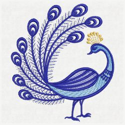Artistic Peacocks 10(Md) machine embroidery designs