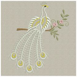 White Peacocks 09(Md) machine embroidery designs