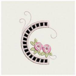 Cutwork Rose Monograms 03 machine embroidery designs