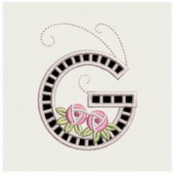 Cutwork Rose Monograms 07