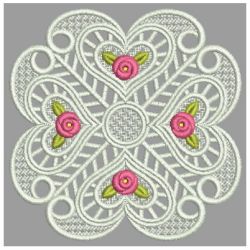 FSL Bullion Rose Doily 07 machine embroidery designs