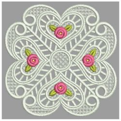 FSL Bullion Rose Doily 07 machine embroidery designs