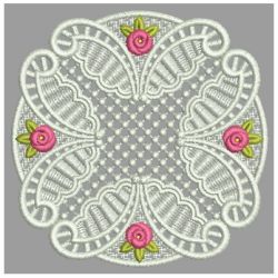 FSL Bullion Rose Doily 10 machine embroidery designs