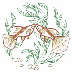 Vintage Goldfish 03(Md) machine embroidery designs