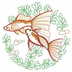 Vintage Goldfish 05(Md) machine embroidery designs