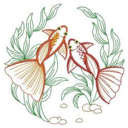 Vintage Goldfish 07(Lg) machine embroidery designs