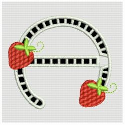 Cutwork Strawberry Monograms machine embroidery designs