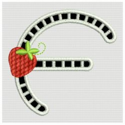 Cutwork Strawberry Monograms 06 machine embroidery designs