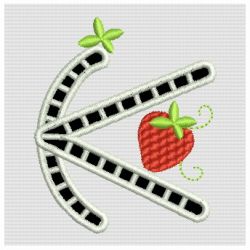 Cutwork Strawberry Monograms 11 machine embroidery designs