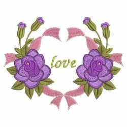 Purple Roses 03(Md) machine embroidery designs