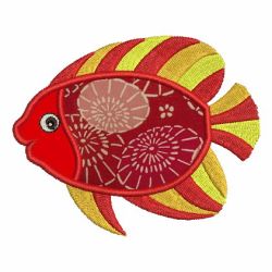 Applique Tropical Fish 03 machine embroidery designs