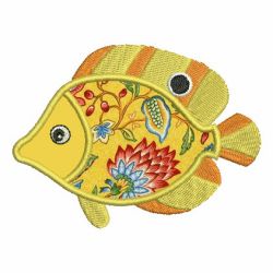 Applique Tropical Fish 07 machine embroidery designs