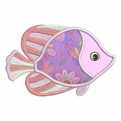 Applique Tropical Fish 08 machine embroidery designs