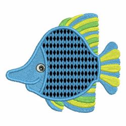 Cutwork Tropical Fish machine embroidery designs