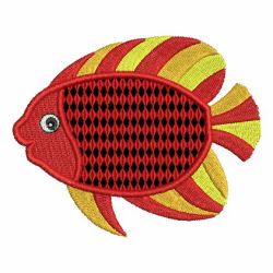 Cutwork Tropical Fish 03 machine embroidery designs