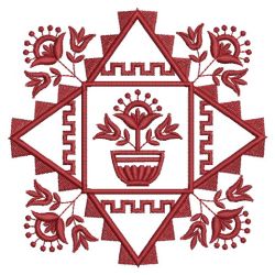 Redwork Jacobean Quilt(Md) machine embroidery designs