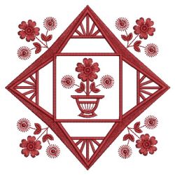 Redwork Jacobean Quilt 02(Md)