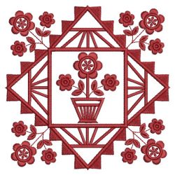 Redwork Jacobean Quilt 10(Md) machine embroidery designs