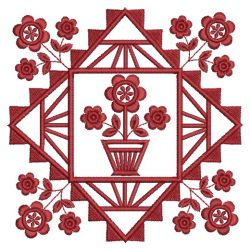 Redwork Jacobean Quilt 10(Sm)