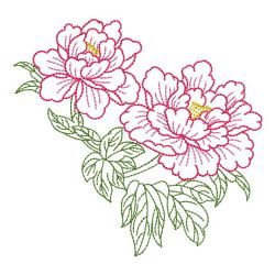 Vintage Peonies 06(Lg) machine embroidery designs