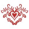 Redwork Heart Deco 06(Sm)