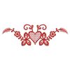 Redwork Heart Deco 08(Lg)