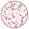 Redwork Floral Quilt 01(Sm)