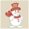 Applique Snowman 09