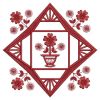 Redwork Jacobean Quilt 02(Md)