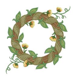 Floral Wreath 07(Md) machine embroidery designs