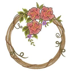 Floral Wreath 08(Md) machine embroidery designs