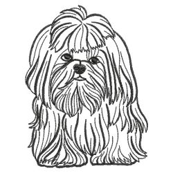 Dog Outlines 07(Md) machine embroidery designs