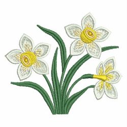 Daffodils 12(Md) machine embroidery designs