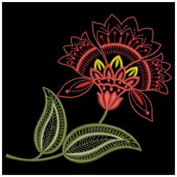 Jacobean Blooms 04(Md) machine embroidery designs