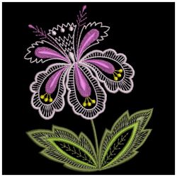 Jacobean Blooms 05(Sm) machine embroidery designs