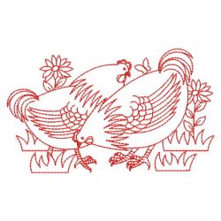 Redwork Chickens 09(Lg)